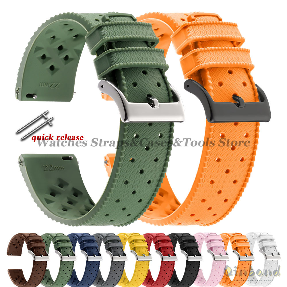 Fossil Smartwatch Accessories - Premium Tropic Silikon-Uhrenarmband 18 mm 20
